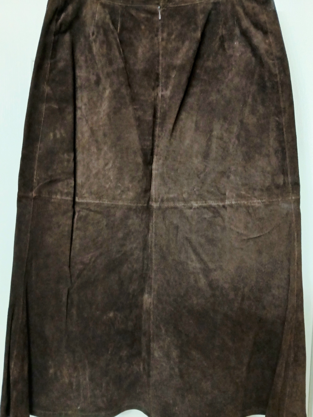 Vintage Roth LeCover - California Chocolate Brown Rustic Suede A-Line Skirt - Picture 2 of 8
